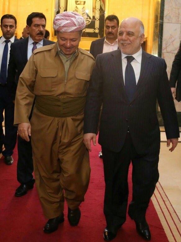 كۆبوونەوەی بارزانی و عەبادی دەستیپێكرد